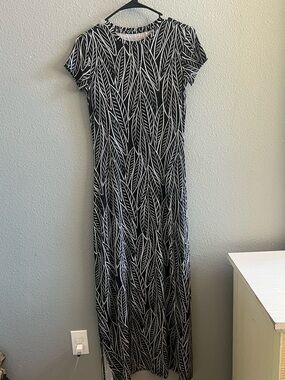 Coolibar UPF 50 + Women’s Maxi Dress - Sun Protetive/White Cosmic Palms